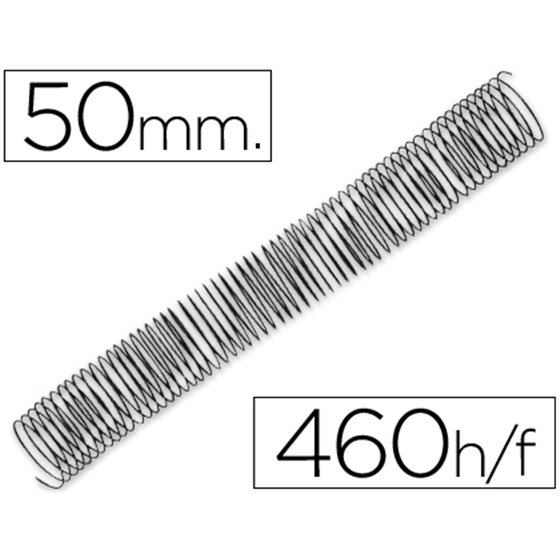 Espiral Metalico Q-Connect 64 5:1 50Mm 1,2Mm Caja De 25 Unidades