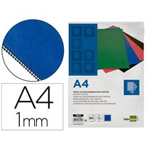 Tapa Encuadernacion Liderpapel Carton A4 1Mm Azul Paquete De 50 Unidades