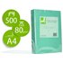 Papel Color Q-Connect Din A4 80 Gr Verde Paquete De 500 Hojas