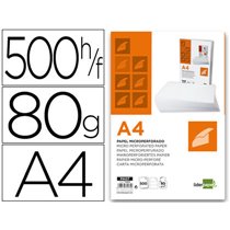 Papel Liderpapel A4 80G/M2 Liso Microperforado En Tres Partes Iguales Paquete De 500 Hojas
