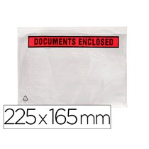 Sobre Autoadhesivo Q-Connect Portadocumentos Multilingue 225X165 Mm Sin Ventana Paquete De 100 Unidades