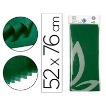 Papel Seda Liderpapel 52X76Cm 18G/M2 Bolsa De 5 Hojas Verde Oscuro