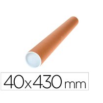 Tubo De Carton Q-Connect Portadocumentos Tapa Plastico 40X430 Mm