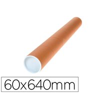 Tubo De Carton Q-Connect Portadocumentos Tapa Plastico 60X640 Mm
