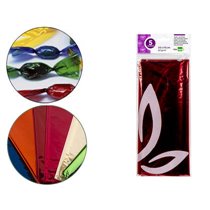 Papel Celofan Liderpapel 50X70 Cm 22G/M2 Bolsa De 5 Hojas Rojo