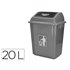 Papelera Contenedor Q-Connect Plastico Con Tapa De Balancin 20 Litros Gris 340X240X450 Mm
