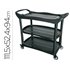 Carro De Servicio Multifuncional Q-Connect 3 Estantes Plastico 1115X524X940 Mm