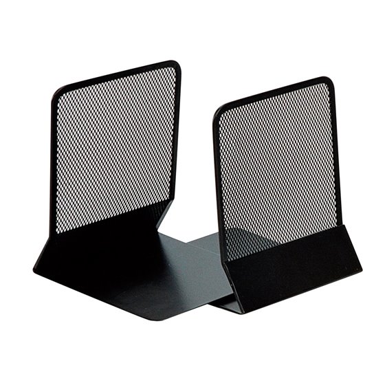 Apoyalibros Metalico Q-Connect Kf15098 Rejilla Negro Juego 165X152X135 Mm