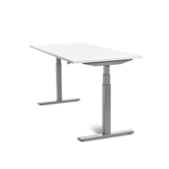 Mesa Rocada Doble Regulable En Altura Electricamente 160X163 Cm Regulable Color Blanco / Haya