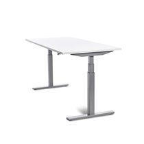 Mesa Rocada Doble Regulable En Altura Electricamente 160X163 Cm Regulable Color Blanco / Haya