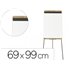 Pizarra Blanca Rocada Tripode Lacada Magnetica Brazo Extensible Tablero Color Roble 69X99 Cm Altura