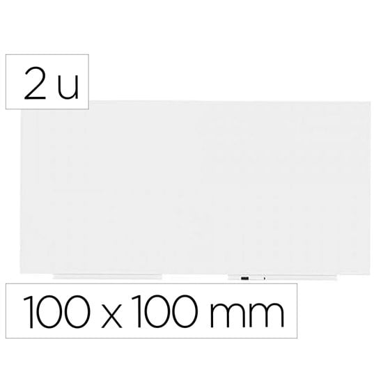 Pizarra Blanca Rocada Skinwhiteboard Pro Lacada Magnetica 100X100 Cm 2 Modulos