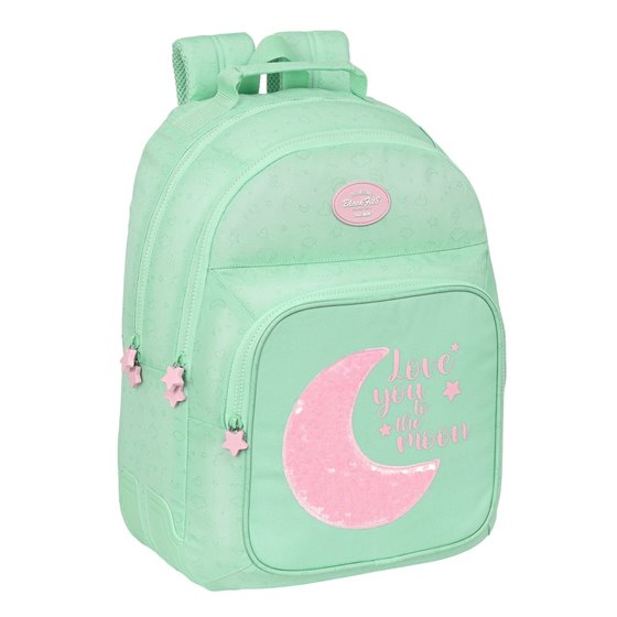 Mochila Doble Adaptable A Carro Reciclado Blackfit8 "Moon" 32 x 42 x 15 cm.