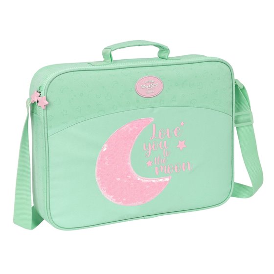 Cartera Extraescolares Reciclado Blackfit8 "Moon" 38 x 28 x 6 cm.