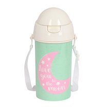 Botella 500Ml Apertura Automatica Con Pajita Blackfit8 "Moon" 7,3 x 19,5 x 7,3 cm.