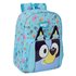 Mochila Infantil Adaptable A Carro Bluey 26 x 34 x 11 cm.