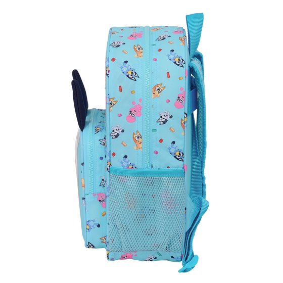 Mochila Infantil Adaptable A Carro Bluey 26 x 34 x 11 cm.