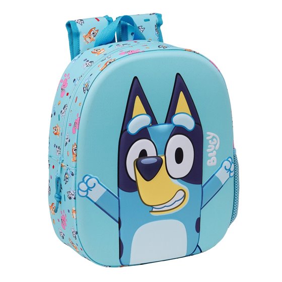 Mochila 3D Bluey 27 x 33 x 10 cm.
