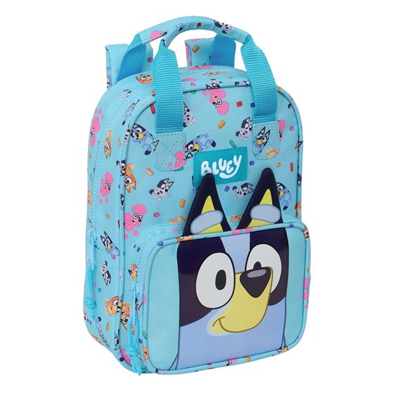 Mochila Infantil Con Asas Adaptable A Carro Bluey 20 x 28 x 8 cm.