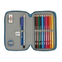 Estuche Escolar BLACKFIT8 Doble 28 Piezas 12,5 x 19,5 x 4 cm.
