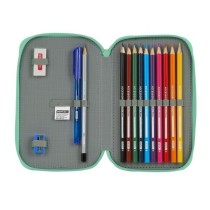 Estuche Escolar BLACKFIT8 Doble 28 Piezas 12,5 x 19,5 x 4 cm.