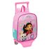 Mochila Con Carro  Gabby'S Dollhouse "Party" 22 x 27 x 10 cm.