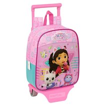 Mochila Con Carro  Gabby'S Dollhouse "Party" 22 x 27 x 10 cm.