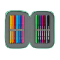 Estuche Escolar BLACKFIT8 Doble 28 Piezas 12,5 x 19,5 x 4 cm.