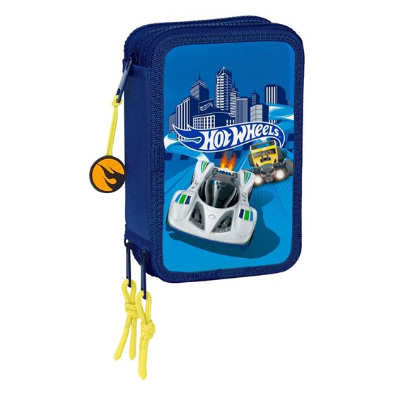 Plumier Triple 36 Piezas Hot Wheels "Sonny" 12,5 x 19,5 x 5,5 cm.