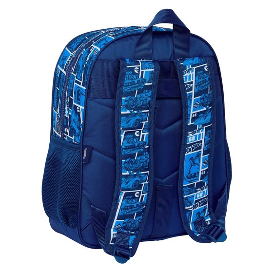 Mochila Junior Adaptable A Carro Hot Wheels "Sonny" 32 x 38 x 12 cm.