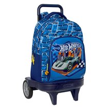 Mochila Con Ruedas Compact Evolution Extraible Hot Wheels "Sonny" 33 x 45 x 22 cm.