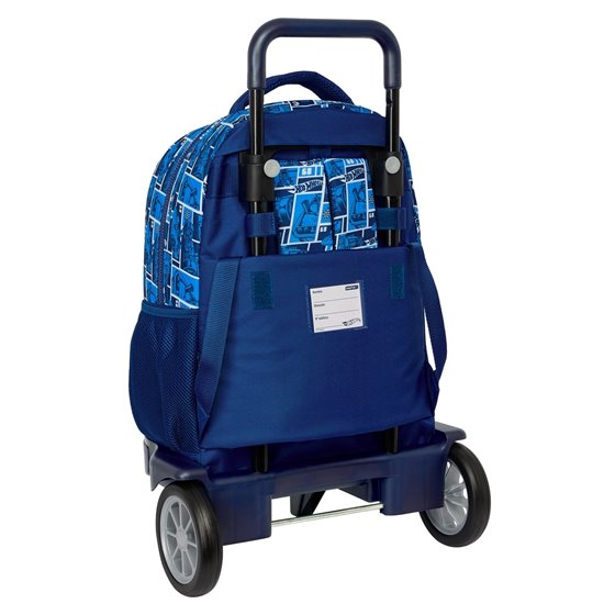 Mochila Con Ruedas Compact Evolution Extraible Hot Wheels "Sonny" 33 x 45 x 22 cm.