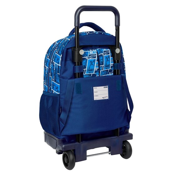 Mochila Con Ruedas Compact Extraible Hot Wheels "Sonny" 33 x 45 x 22 cm.