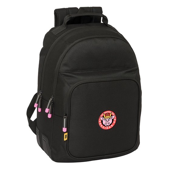 Mochila Doble Adaptable A Carro Kings League "Porcinos" 32 x 42 x 15 cm.