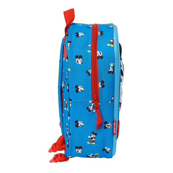 Mochila Guarderia 3D Bolsillo Red Mickey Mouse 22 x 27 x 10 cm.