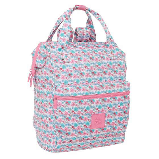 Mochila Con Asas Para Portatil 13" Moos "Flores" 27 x 40 x 19 cm.