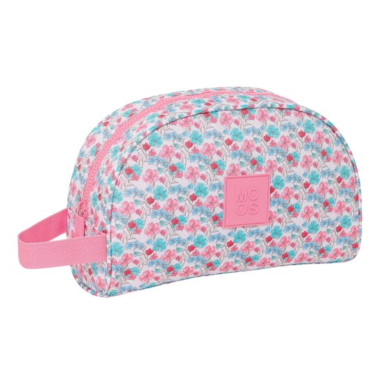 Neceser Adaptable A Carro Reciclado Moos "Flores" 28 x 18 x 10 cm.