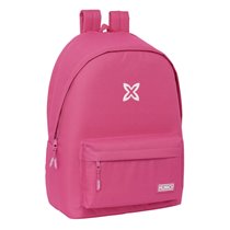 Mochila Doble Para Portatil 15,6"+Usb Munich Basicos "Fucsia" 31 x 44 x 18 cm.