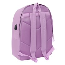 Mochila Doble Para Portatil 15,6"+Usb Munich Basicos "Lila" 31 x 44 x 18 cm.