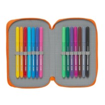 Estuche Escolar VALENCIA BASKET Doble 28 Piezas 12,5 x 19,5 x 4