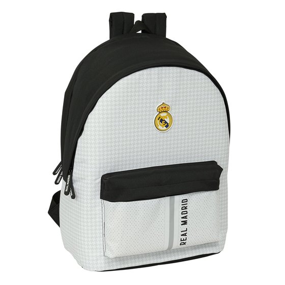 Mochila Doble Para Portatil 15,6"+Usb Real Madrid 1ª Equip. 24/25 31 x 44 x 18 cm.