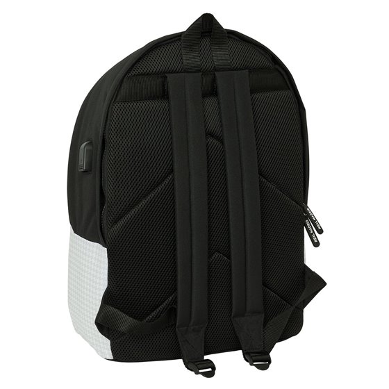 Mochila Doble Para Portatil 15,6"+Usb Real Madrid 1ª Equip. 24/25 31 x 44 x 18 cm.