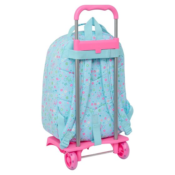 Mochila Con Carro  Reciclado Safta "Bicicleta" 32 x 42 x 15 cm.