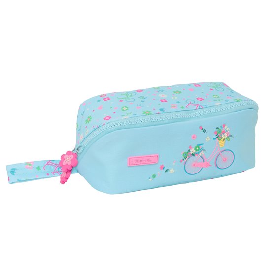 Portatodo Cuadrado Grande Reciclado Safta "Bicicleta" 20 x 10 x 10 cm.