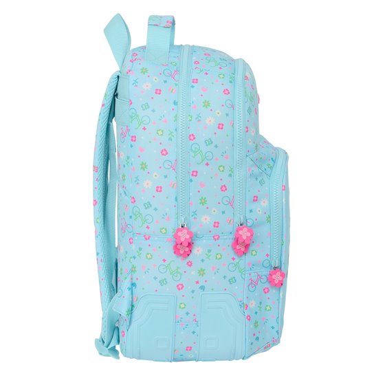 Mochila Doble Adaptable A Carro Reciclado Safta "Bicicleta" 32 x 42 x 15 cm.