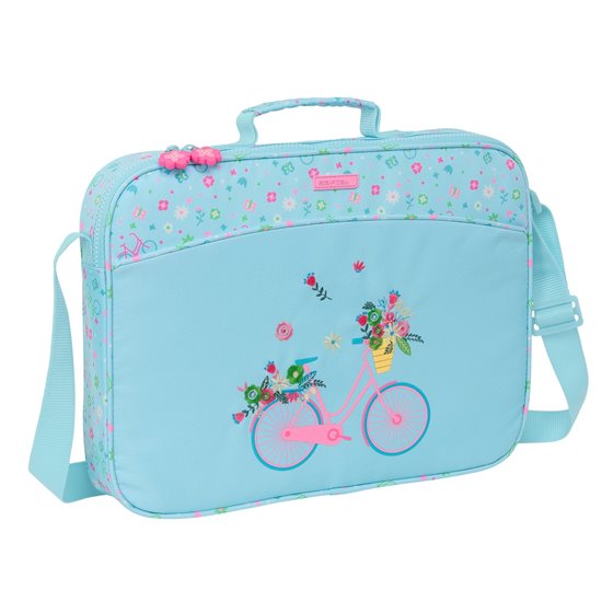 Cartera Extraescolares Reciclado Safta "Bicicleta" 38 x 28 x 6 cm.