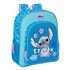 Mochila Junior Adaptable A Carro Stitch "Hawaii" 32 x 38 x 12 cm.
