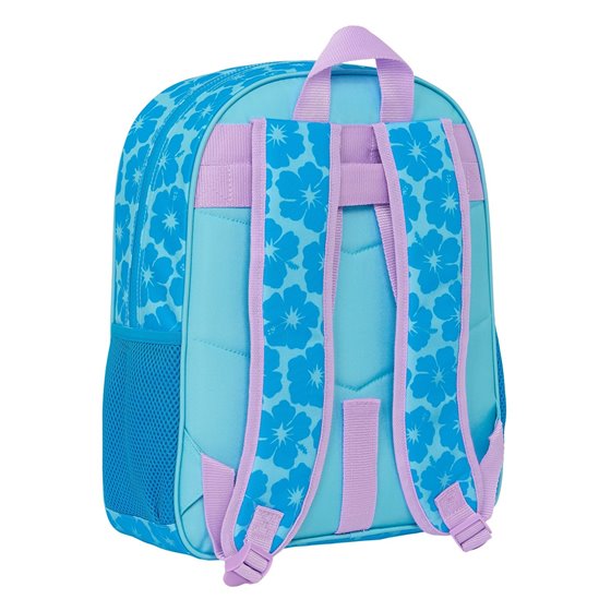 Mochila Junior Adaptable A Carro Stitch "Hawaii" 32 x 38 x 12 cm.
