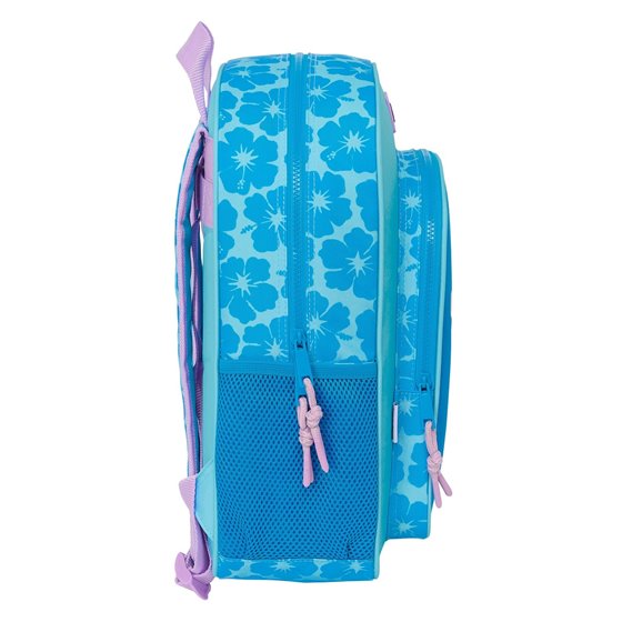 Mochila Junior Adaptable A Carro Stitch "Hawaii" 32 x 38 x 12 cm.