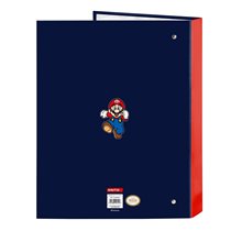 Carpeta Folio 4 Anillas Mixtas Super Mario "World" 26,5 x 33 x 4 cm.